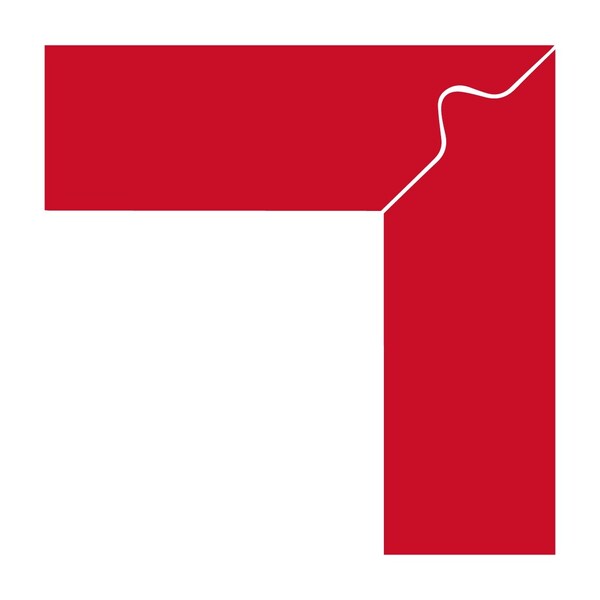 Superior Mark Floor Marking Corners, L Marker, 2in, Red IN-40-509 - main